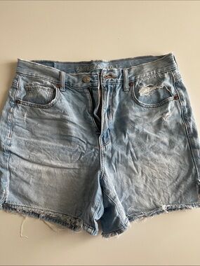 American Eagle Outfitters Light Wash Distressed Denim Shorts
